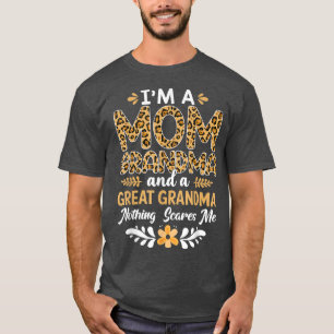 Im A Mum Great Grandma Life Nothing Scares Me Moth T-Shirt