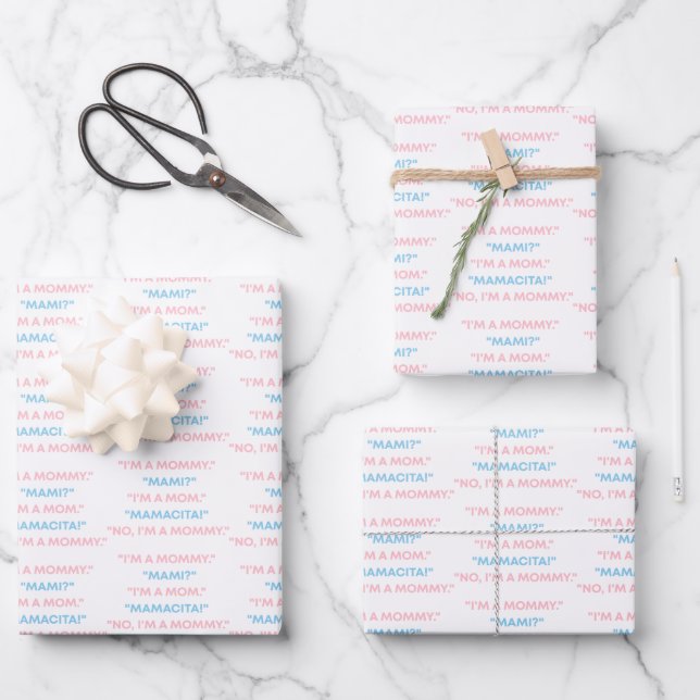 "I'm a Mummy" Wrapping Paper – Love Island (Front)