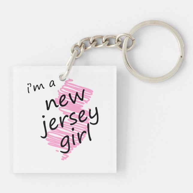I'm a New Jersey Girl Key Ring (Back)