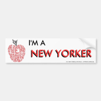 I'M A NEW YORKER BUMPER STICKER