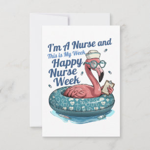 i'm a nurse and this is my week happy nurse week RSVP card