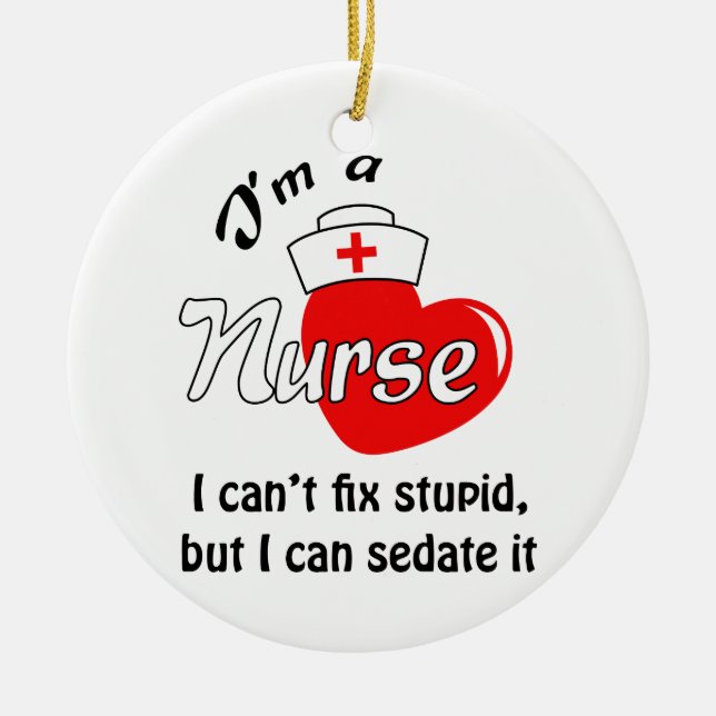 I'm a Nurse Ceramic Ornament (Front)