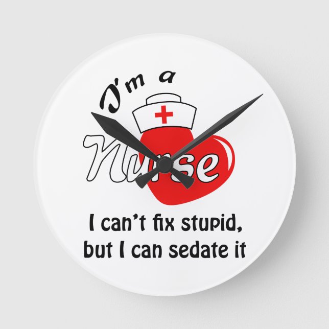 IM A NURSE ROUND CLOCK (Front)