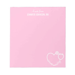 I'm A Nurse Stethoscope Personalised Name Elegant  Notepad