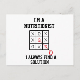 Im A Nutritionist I Always Find A Solution Postcard