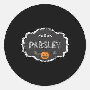 I'm A Parsley Spice Matching Halloween Funny Group Classic Round Sticker