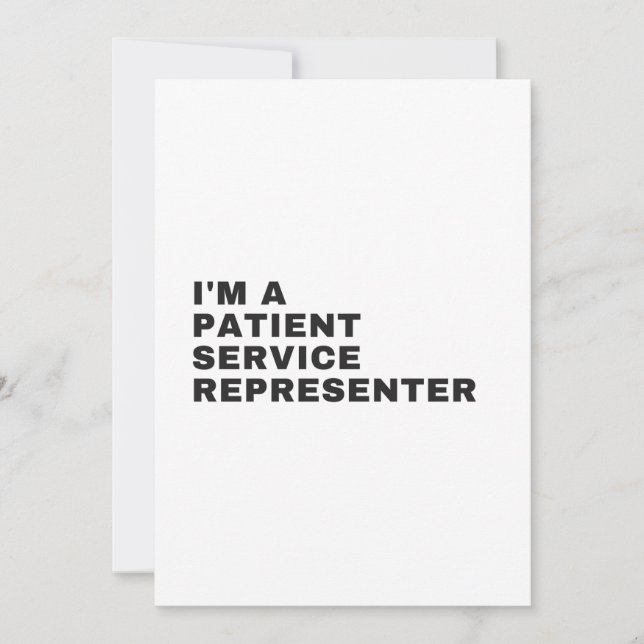 I'M A PATIENT SERVICE REPRESENTATIVE THANK YOU CARD (Front)