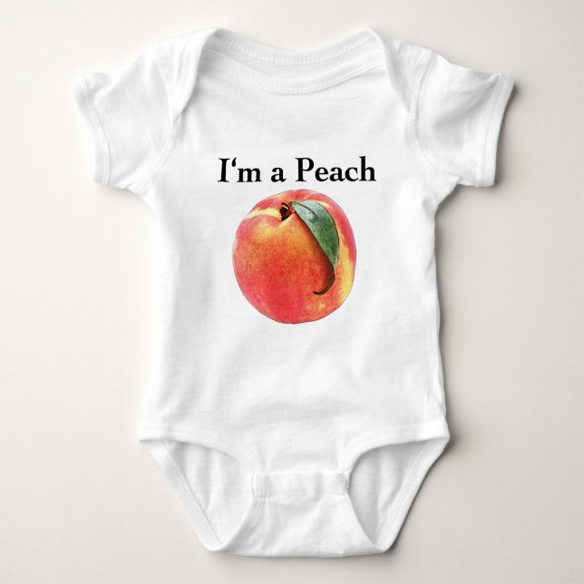 I'm a Peach Baby Bodysuit (Front)