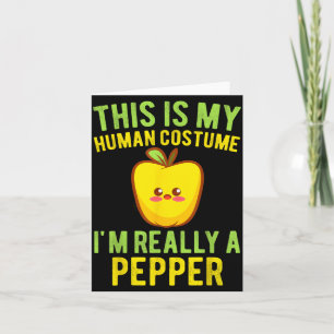 Im A Pepper Toddler Kids Funny Kawaii Halloween Card