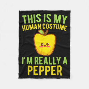 Im A Pepper Toddler Kids Funny Kawaii Halloween Fleece Blanket