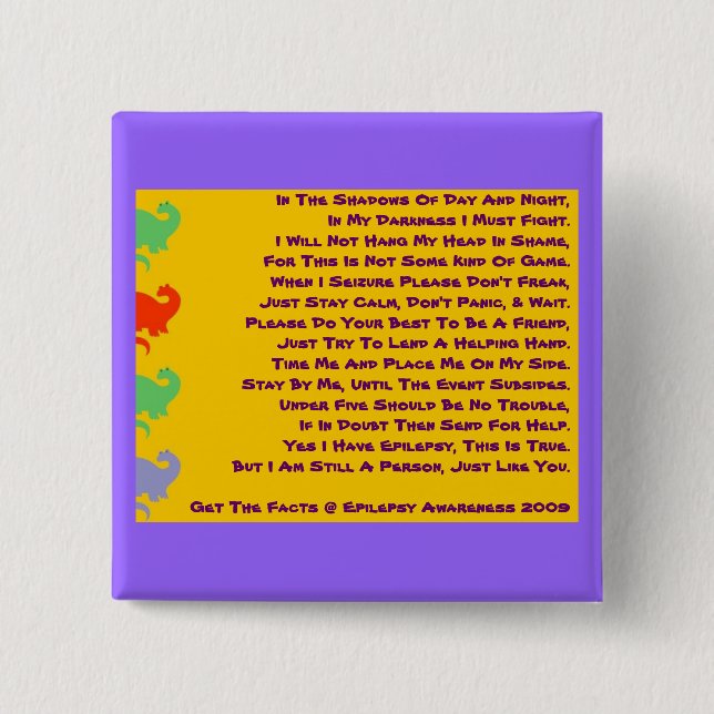 I'm A Person Too! 15 Cm Square Badge (Front)