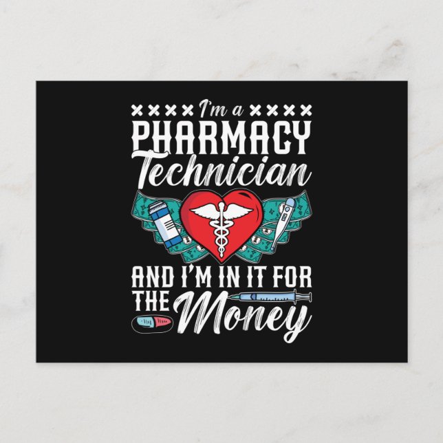 I'm A Pharmacy Technician Medicine Tech Pharmacist Postcard (Front)