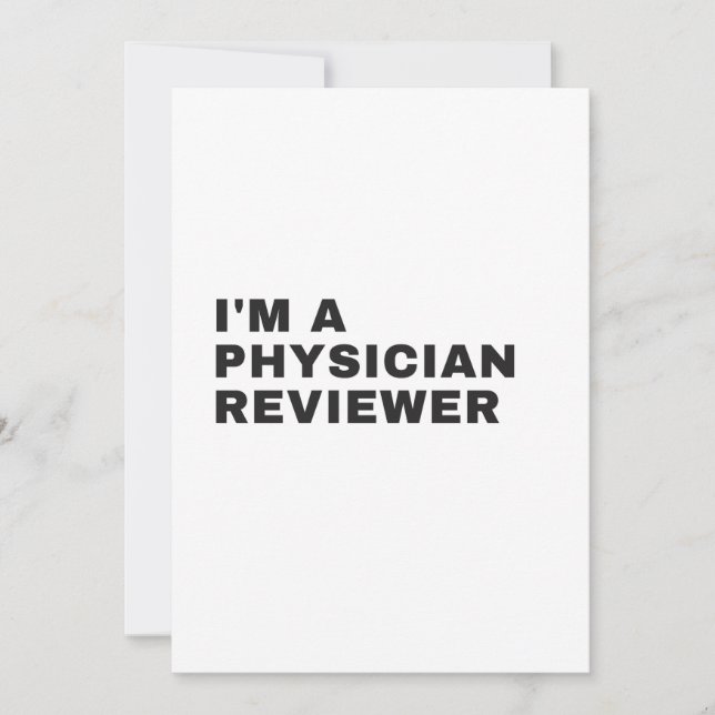 I'M A PHYSICIAN REVIEWER THANK YOU CARD (Front)