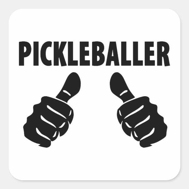 I'm A Pickleballer Square Sticker (Front)