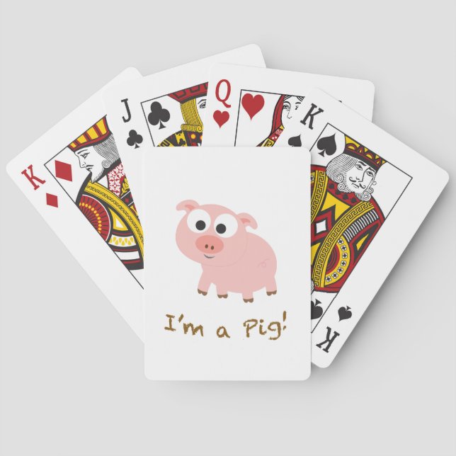I'm A Pig Playing Cards (Back)