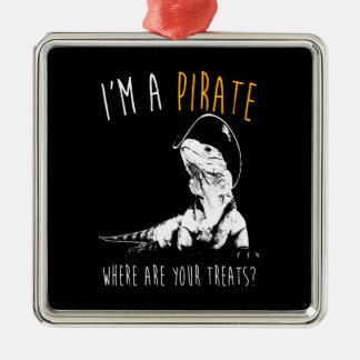 I'm a pirate Iguana Metal Ornament