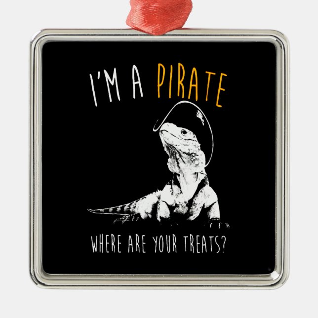I'm a pirate Iguana Metal Ornament (Front)