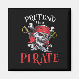 I'm A Pirate Skull Halloween Costume Magnet