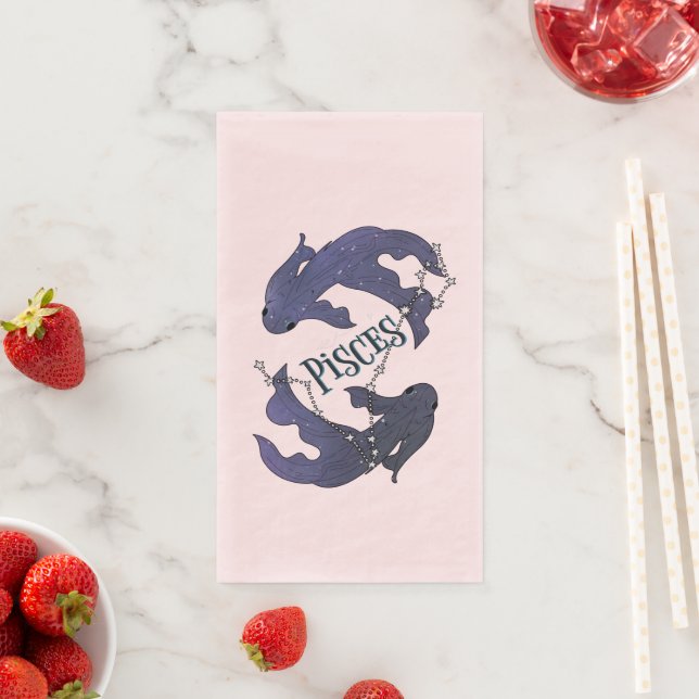 Im A Pisces Zodiac.Trendy Pisces Zodiac Sign  Napkin (Insitu)