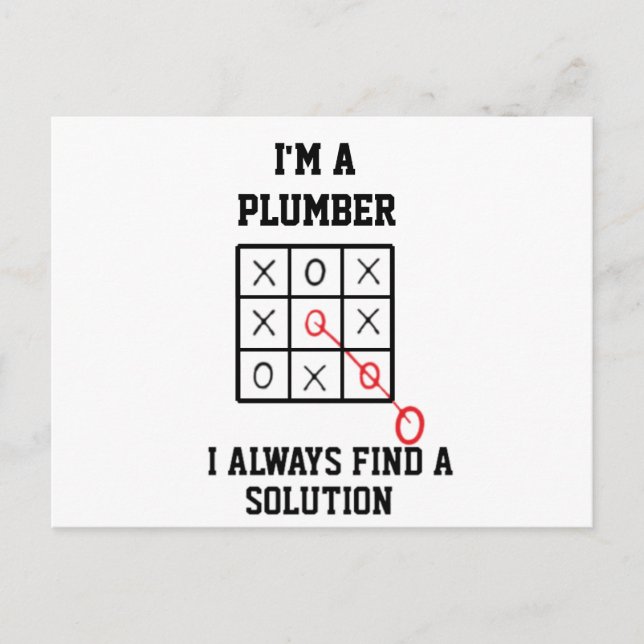 Im A Plumber I Always Find A Solution  Postcard (Front)