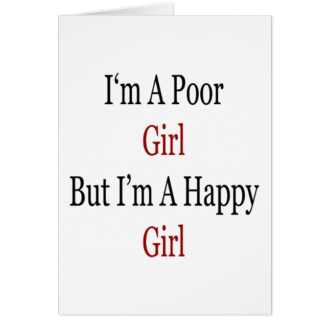 I'm A Poor Girl But I'm A Happy Girl (Front)