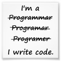 I'm a Programmer I Write Code Bad Speller