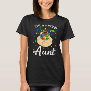 I'm A Proud Autism Aunt Autism Awareness Autistic T-Shirt