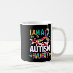 I'm A Proud Autism Aunt Autism Awareness Puzzle Pi Coffee Mug