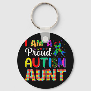 I'm a proud autism aunt design for autism aunties key ring