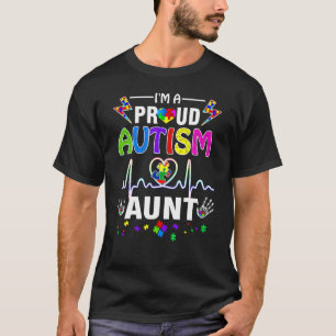 I'm A Proud Autism Aunt Heart T-Shirt