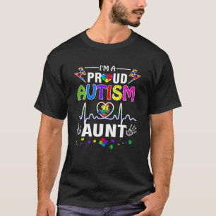 I'm A Proud Autism Aunt Women Girls Heart T-Shirt