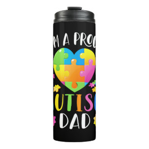 I'm A Proud Autism Dad Autism Awareness Thermal Tumbler