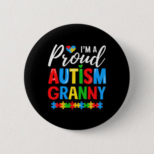 Im A Proud Autism Granny Awareness Puzzle Piece 6 Cm Round Badge