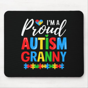Im A Proud Autism Granny Awareness Puzzle Piece Mouse Pad