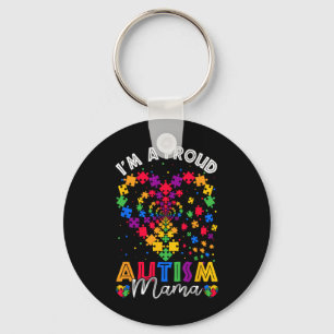I'm A Proud Autism Mama Grandma Autism Awareness D Key Ring
