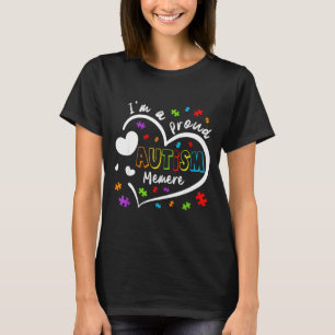 Im a Proud Autism Memere Love Heart Family Reunion T-Shirt
