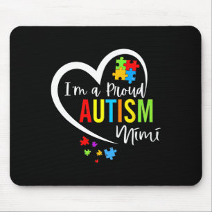 I'm A Proud Autism Mimi Heart Autism Awareness Puz Mouse Pad