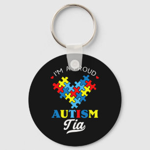 I'm A Proud Autism Tia Autism Awareness Aunt Nephe Key Ring