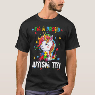 I'm A Proud Autism Titi Awareness Puzzle Unicorn S T-Shirt