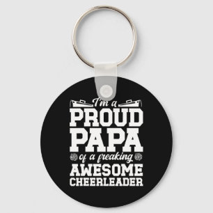 I'm A Proud Cheer Papa Of A Cheerleader Papa Grand Key Ring