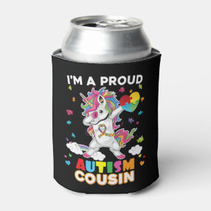 I'm A Proud Cousin Dabbing Unicorn Autism Awarenes Can Cooler