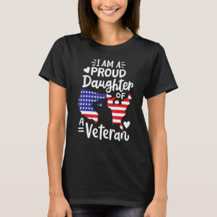I'm A Proud Daughter of A Veteran Father's Day Gir T-Shirt