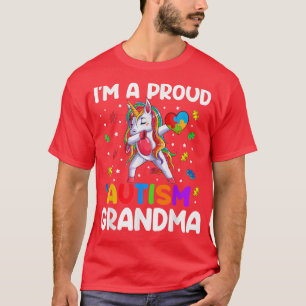 I'm A Proud Grandma Autism Awareness Dabbing Unico T-Shirt