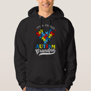 I'm A Proud Grandpa Autism Awareness Heart Autisti Hoodie
