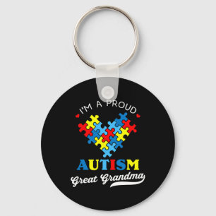 I'm A Proud Great Grandma Autism Awareness Autisti Key Ring