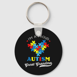 I'm A Proud Great Grandma Autism Awareness Autisti Key Ring