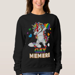 I'm A Proud Lgbt Gay Memere Pride Dabbing Unicorn Sweatshirt