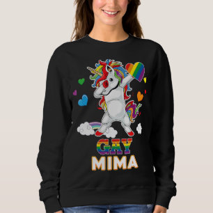 I'm A Proud Lgbt Gay Mima Pride Dabbing Unicorn Ra Sweatshirt
