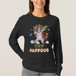I'm A Proud Lgbt Gay Pappous Pride Dabbing Unicorn T-Shirt