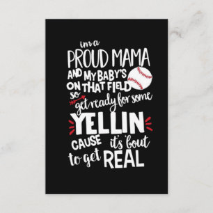 I'm A Proud Mama And My Baby's On That Field Enclosure Card